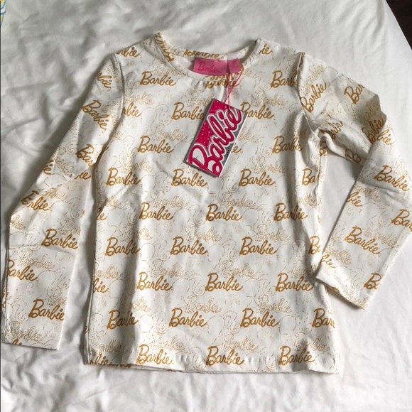 Barbie Other - Barbie Golden sparkling Long sleeve tee 4T NWT